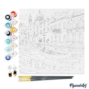 Mini Paint by Number Travel Poster - Venice