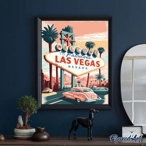 Paint by Number -  Travel Poster Las Vegas (unframed)