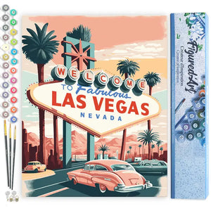 Paint by Number -  Travel Poster Las Vegas (unframed)