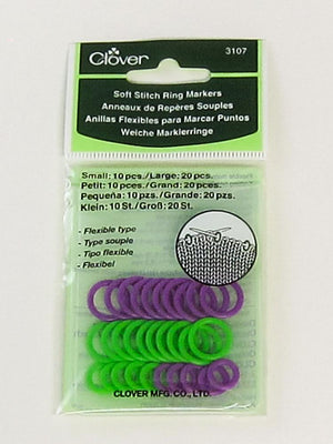 Clover 3107 - Soft Stitch Ring Markers - Fengari Fiber Arts
