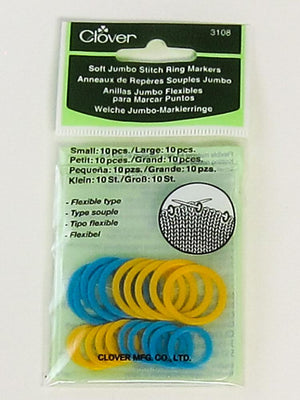 Clover 3108 - Soft Jumbo Stitch Ring Markers - Fengari Fiber Arts