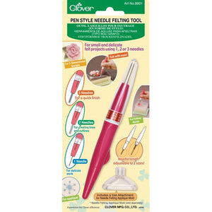 Clover 8901 - Pen Style Needle Felting Tool (Holds 3 Needles) - Fengari Fiber Arts