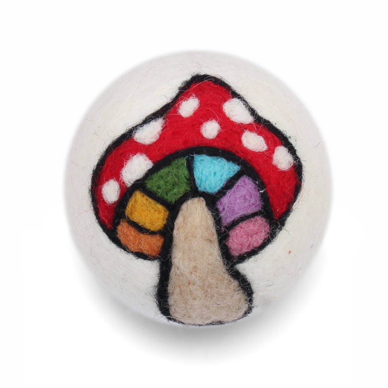 Colorful Red Mushroom Dryer Ball