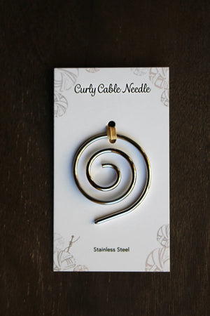 Curly Cable Needle - Silver