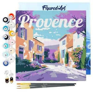 Mini Paint by Number Travel Poster - Provence Spring