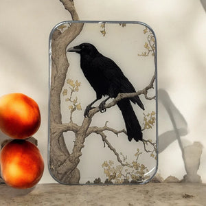 Large Black Crow Notions Tin