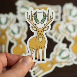 Deer Knitting Sticker