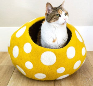 Eco Kitty Cave - Gold Mushroom
