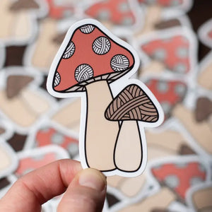 Mushroom Yarn Sticker