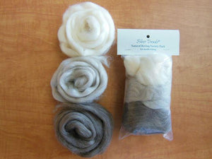 Fiber Trends Undyed Wool Roving - 3 Colors