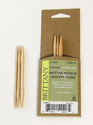 Brittany Birch Cable Needles (set of three) - Fengari Fiber Arts