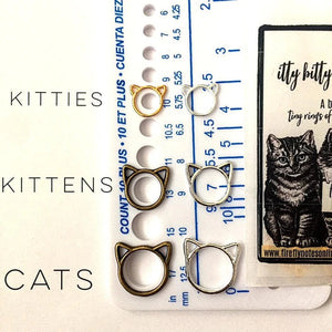 Cat-shaped Stitch Markers - Gold (small)