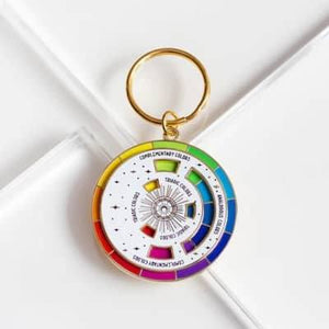 Color Wheel Keychain - White