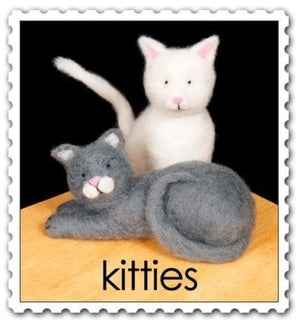 Needle Felting Kit - Kitties