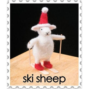 Needle Felting Kit - Ski Sheep